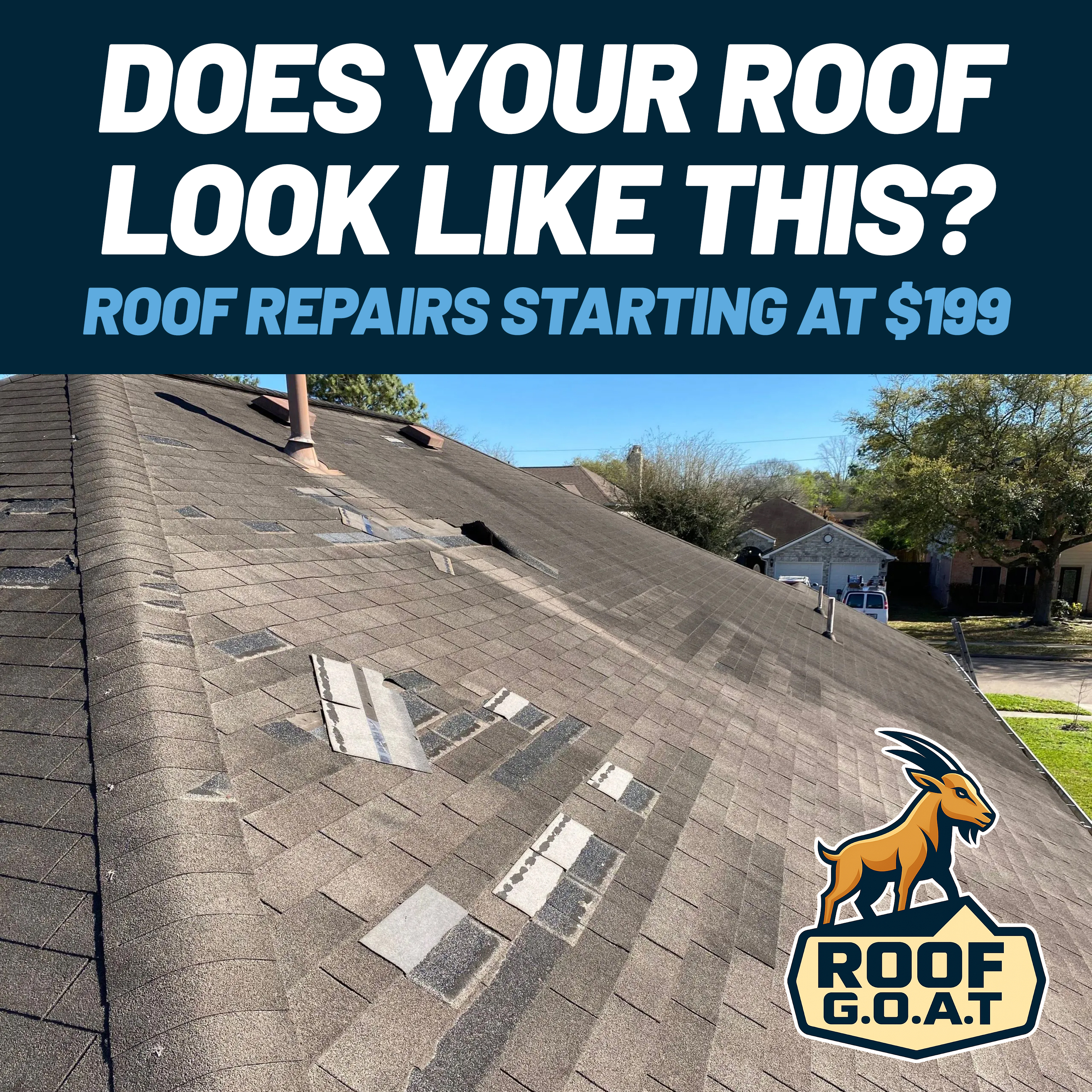 Roof Goat — Does your roof look like this?